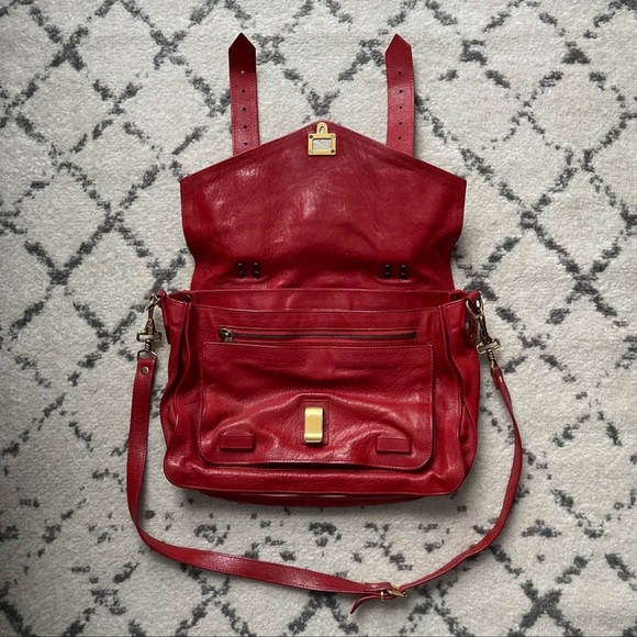 Proenza Schouler Medium PS1 Red Leather Bag - Purse - Authentic - Picture 7 of 13